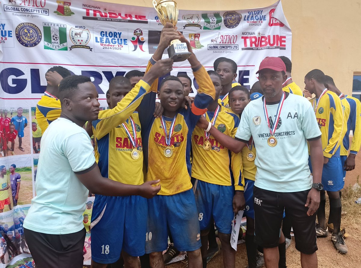 AcedemyAtico's tweet photo. Atico Football Academy known as A.F.A Team from Lagos State was the Champion of the Season 2 * Glory Under 15 Football League in Ibadan, Oyo State. Congratulations. https://t.co/hKqTMF4ZSU