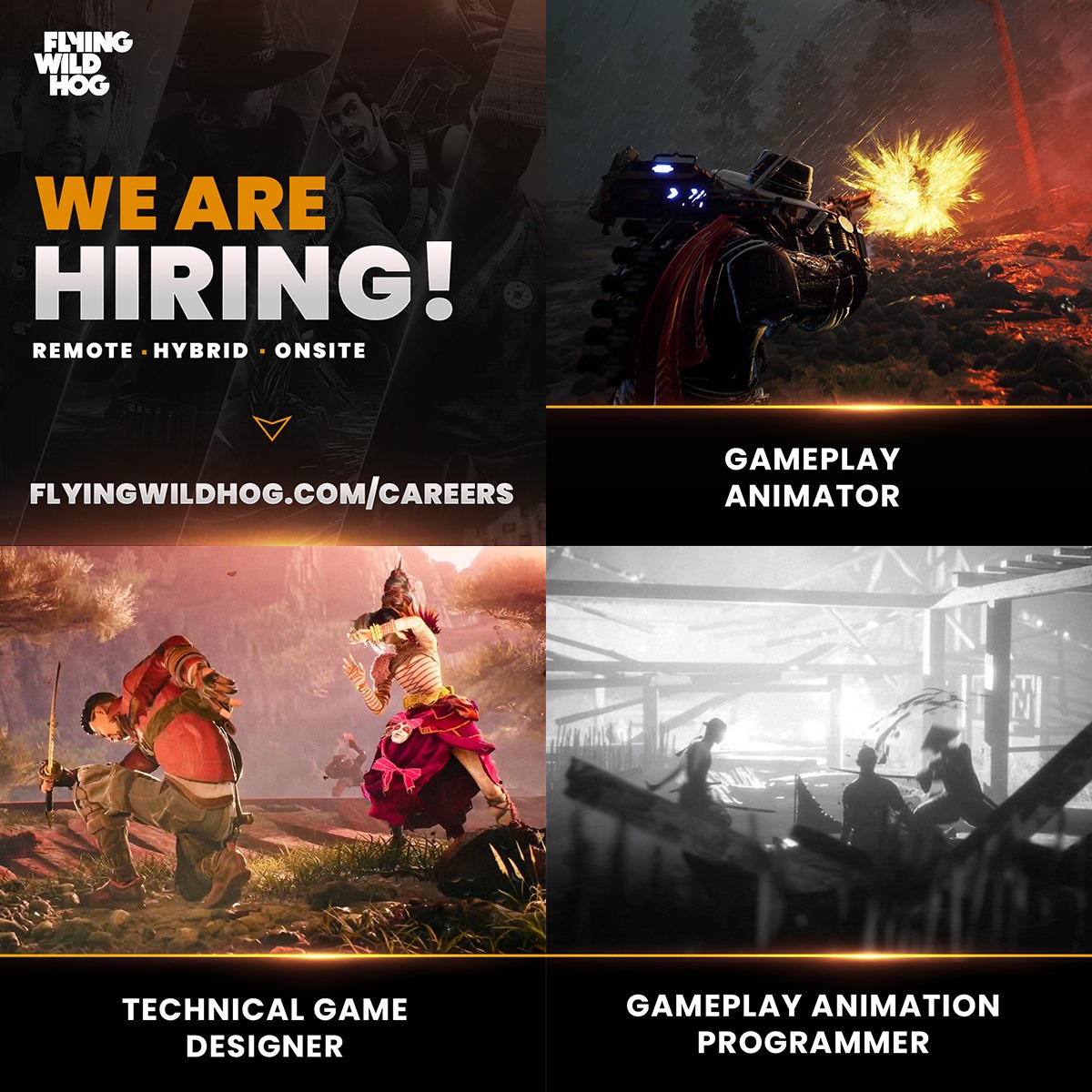 Create. Make games. Get paid. Possibly become a legend. No pressure. Join us – we've got some world-class projects with your name on them.

You’ll be impressed.