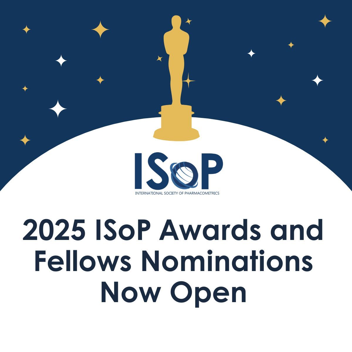 Nominations for the 2025 ISoP Awards and Fellows are now open! ISoP is excited to recognize innovative science and outstanding leadership in the field of pharmacometrics and related scientific areas.

Visit our nominations guide to learn more | buff.ly/40X5D7M
