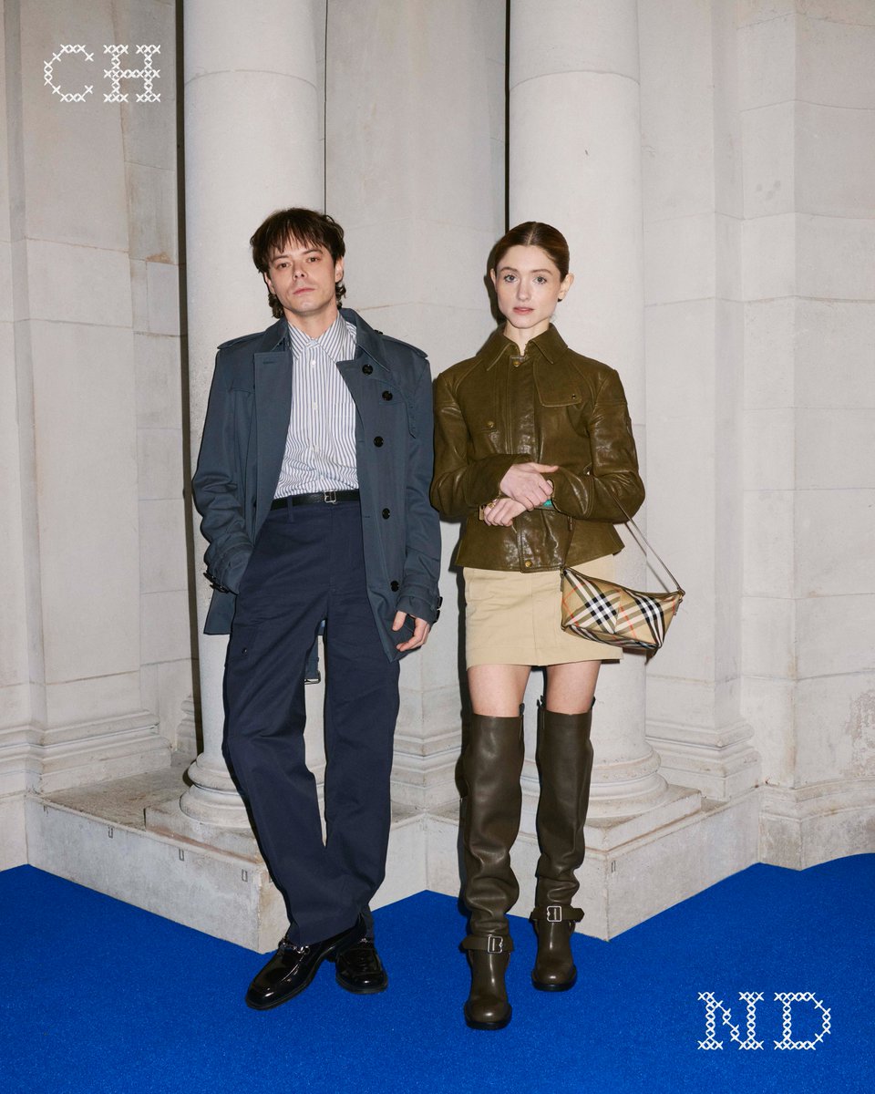 Burberry's tweet photo. Guests at the gallery

Our Winter 2025 show was attended by a host of global talent from the worlds of music, fashion, sports, film and the arts, including Nicola Peltz Beckham, Brooklyn Peltz Beckham, Nicholas Hoult, Camila Mendes, Charlie Heaton and Natalia Dyer

https://t.co/3JPmJVzMAG