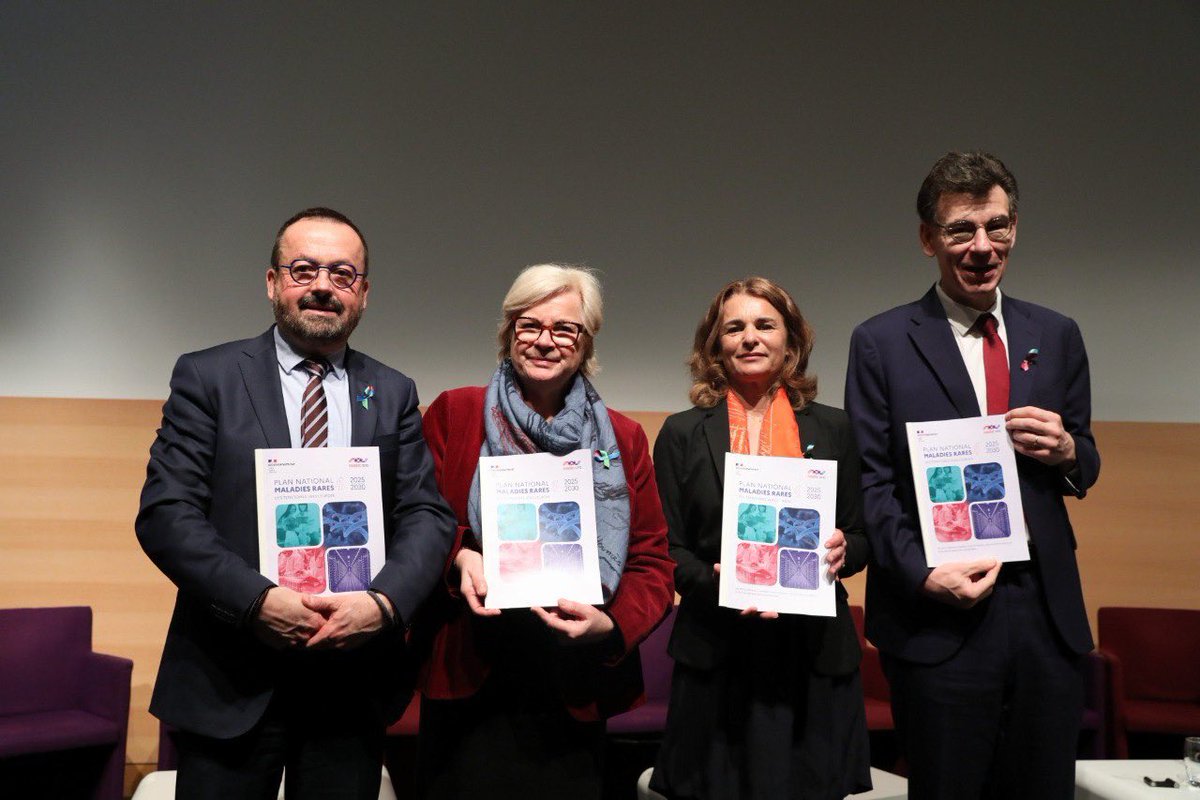 Catherine Vautrin (@cavautrin) on Twitter photo Nous lançons ce matin avec <a href="/yannickneuder/">Dr. Yannick Neuder</a>, <a href="/PhBaptiste/">Philippe Baptiste</a> et <a href="/FerracciMarc/">Marc Ferracci</a> le 4ème plan national maladies rares (PNMR4).
Plus de 7000 maladies rares sont identifiées et touchent plus de 3 millions de personnes en France. Depuis 2004, notre pays est leader européen dans la lutte Nous lançons ce matin avec <a href="/yannickneuder/">Dr. Yannick Neuder</a>, <a href="/PhBaptiste/">Philippe Baptiste</a> et <a href="/FerracciMarc/">Marc Ferracci</a> le 4ème plan national maladies rares (PNMR4).
Plus de 7000 maladies rares sont identifiées et touchent plus de 3 millions de personnes en France. Depuis 2004, notre pays est leader européen dans la lutte