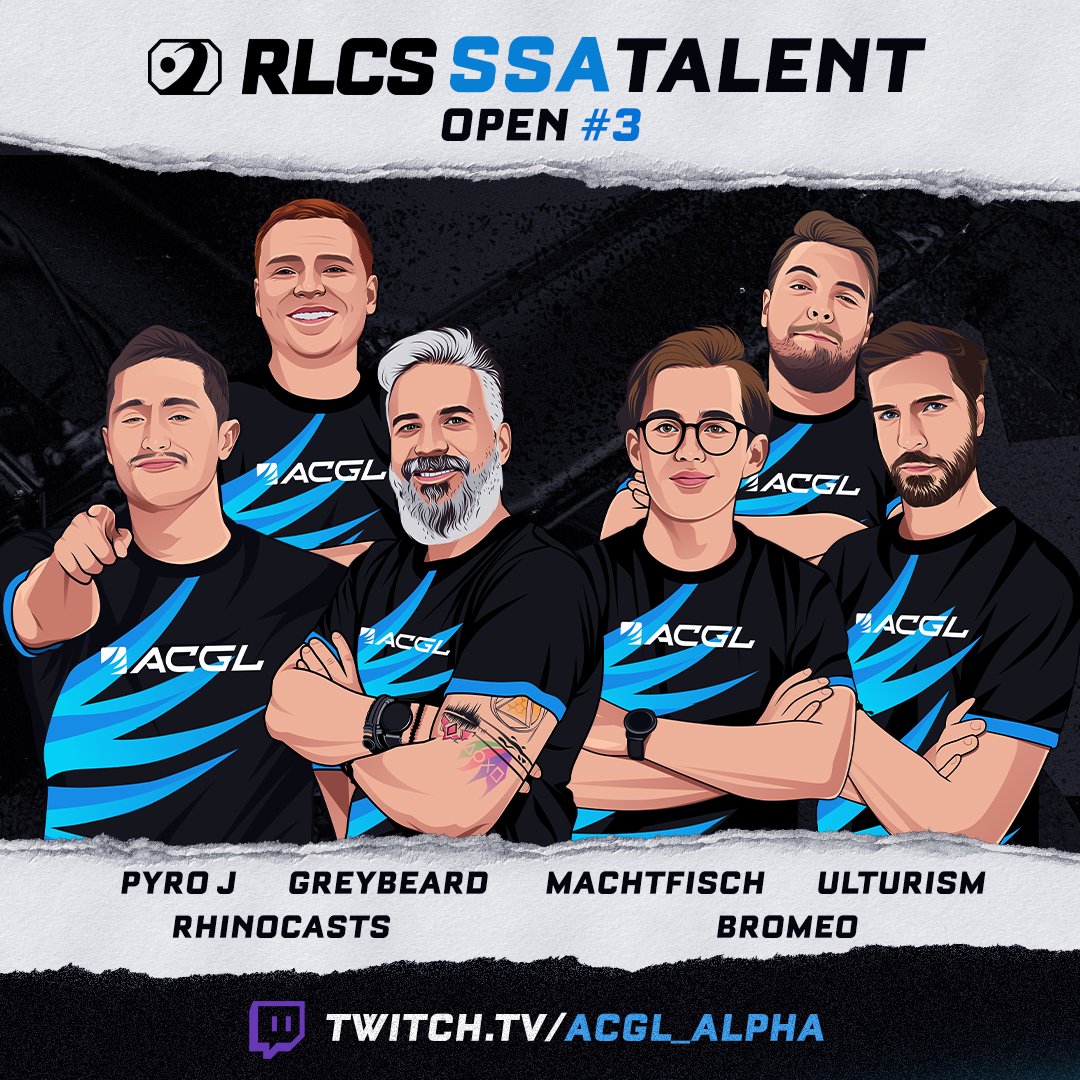 ACGL (@africangaming) on Twitter photo 🚨 RLCS TALENT 🚨
🏎️ We are thrilled about the talent on the mic this Saturday and Sunday, casting the RLCS 2025 - Birmingham Open 3: SSA ‼️
🎙️ Watch <a href="/PyroJ_/">PyroJ | Jake Bittner</a> , <a href="/GreyBeardGG/">Greybeard | Ryan Hogarth</a> , <a href="/MachtFisch/">Georg 'MachtFISCH' L.</a> , <a href="/Ulturism/">Ulturism</a> , <a href="/RhinoCasts11/">RhinoCasts</a> and <a href="/ThatBromeo/">TheBromeo</a> this weekend on twitch.tv/ACGL_Alpha🔥 🚨 RLCS TALENT 🚨
🏎️ We are thrilled about the talent on the mic this Saturday and Sunday, casting the RLCS 2025 - Birmingham Open 3: SSA ‼️
🎙️ Watch <a href="/PyroJ_/">PyroJ | Jake Bittner</a> , <a href="/GreyBeardGG/">Greybeard | Ryan Hogarth</a> , <a href="/MachtFisch/">Georg 'MachtFISCH' L.</a> , <a href="/Ulturism/">Ulturism</a> , <a href="/RhinoCasts11/">RhinoCasts</a> and <a href="/ThatBromeo/">TheBromeo</a> this weekend on twitch.tv/ACGL_Alpha🔥