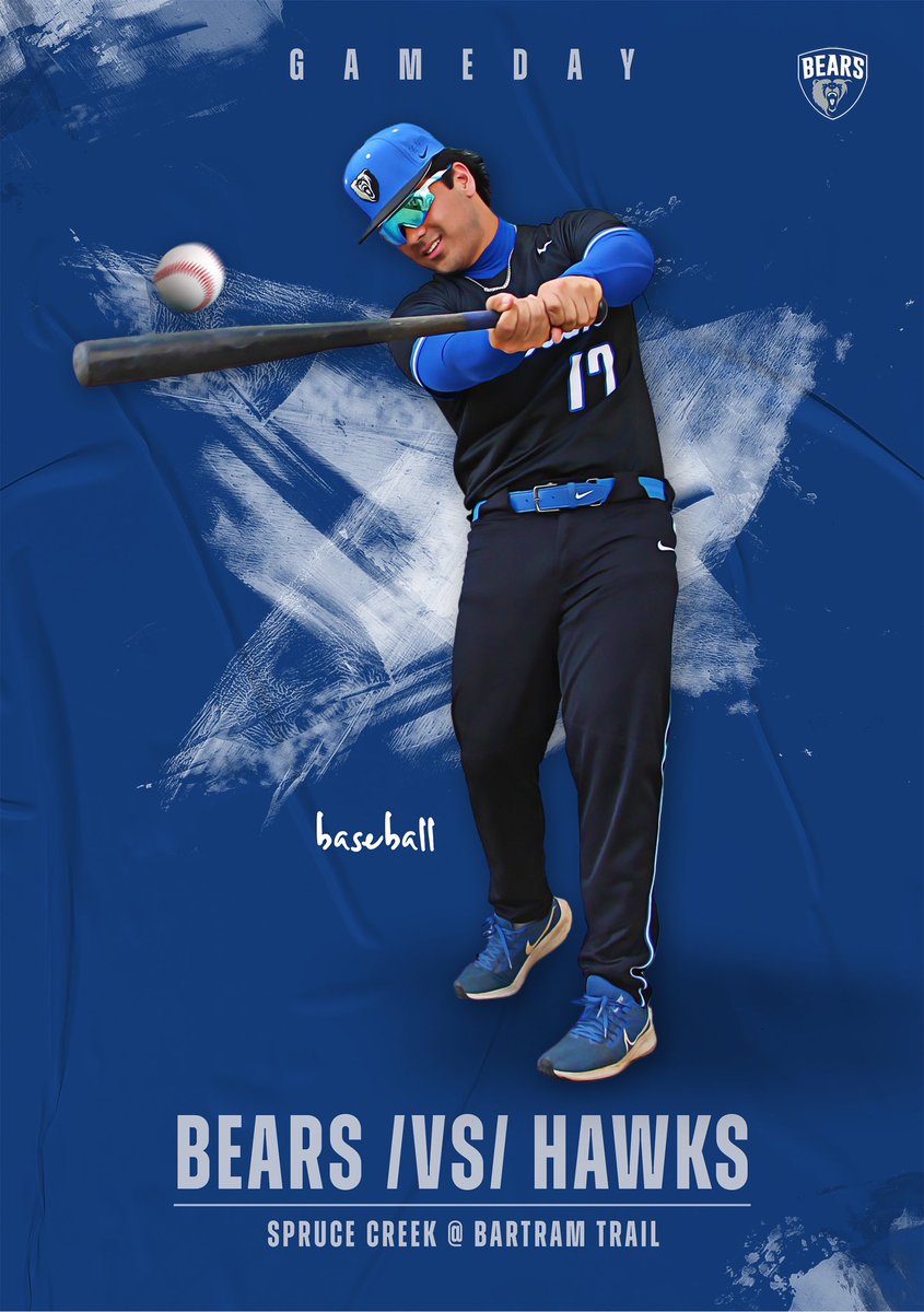 𝐆𝐚𝐦𝐞𝐝𝐚𝐲 
⚾️ <a href="/BTBEARSBASEBALL/">Bartram Trail Baseball</a> 
🆚 Spruce Creek 
🕡 6:30
📍Bartram Trail
#GoBears🐻