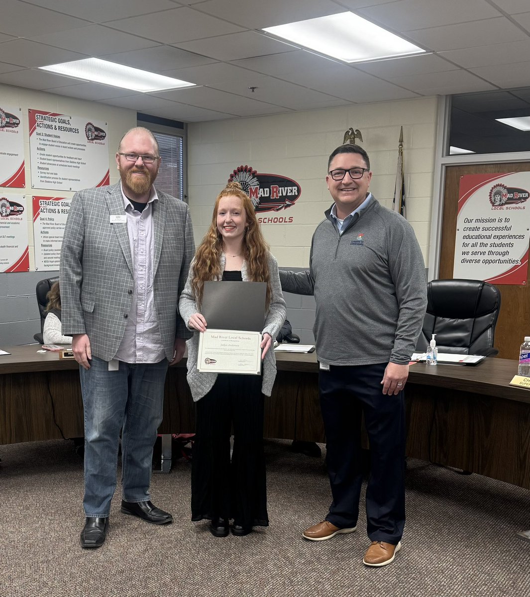Super Wyen (@super_wyenmrls) on Twitter photo SHS Senior, Jadyn Anderson, was recognized at the Feb. MRLS BOE meeting for her skill and bravery at the scene of an accident where she performed CRP on a crash victim. Jadyn learned CPR in her Exercise Science CTC class at SHS. <a href="/MADRIVERLOCAL/">Mad River Schools</a> <a href="/OhioACTE/">Ohio ACTE</a> <a href="/OHEducation/">OH Dept of Ed and Workforce</a>
#WeAreMRLS SHS Senior, Jadyn Anderson, was recognized at the Feb. MRLS BOE meeting for her skill and bravery at the scene of an accident where she performed CRP on a crash victim. Jadyn learned CPR in her Exercise Science CTC class at SHS. <a href="/MADRIVERLOCAL/">Mad River Schools</a> <a href="/OhioACTE/">Ohio ACTE</a> <a href="/OHEducation/">OH Dept of Ed and Workforce</a>
#WeAreMRLS