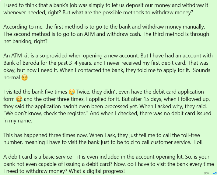 ImKartar's tweet photo. Hello @RBI @bankofbaroda @RBIsays @WorldBank @IndiaToday https://t.co/xmtHeHhNsn