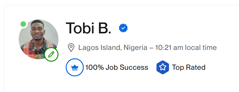 mkTobexzy's tweet image. After a long while, it's a pleasure to announce that i have finally achieved the Top rated badge on Upwork 🚀🚀🚀
#Bubbledeveloper
#BubbleMVP
#Webflowdeveloper
#Webflowexpert
