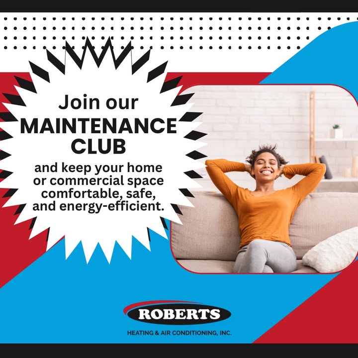 RobertsHeatAir's tweet image. Join Robert's Maintenance Club today and keep your system running smoothly all year round! Enjoy exclusive benefits and peace of mind. 

#HVACMaintenance #RobertsClub #StayComfortable