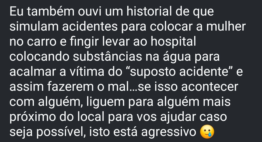Psychotheprodcr's tweet photo. Fui ler comentários do vídeo que as influencers fizeram a alertar sobre os casos de rapto e extração de órgãos e damn... É de arrepiar

Extrai alguns casos que indicam algumas técnicas que estão a usar para ficarem em alerta.

Stay safe girls, isto não está nada bom 😕 https://t.co/dnzqSut8JF