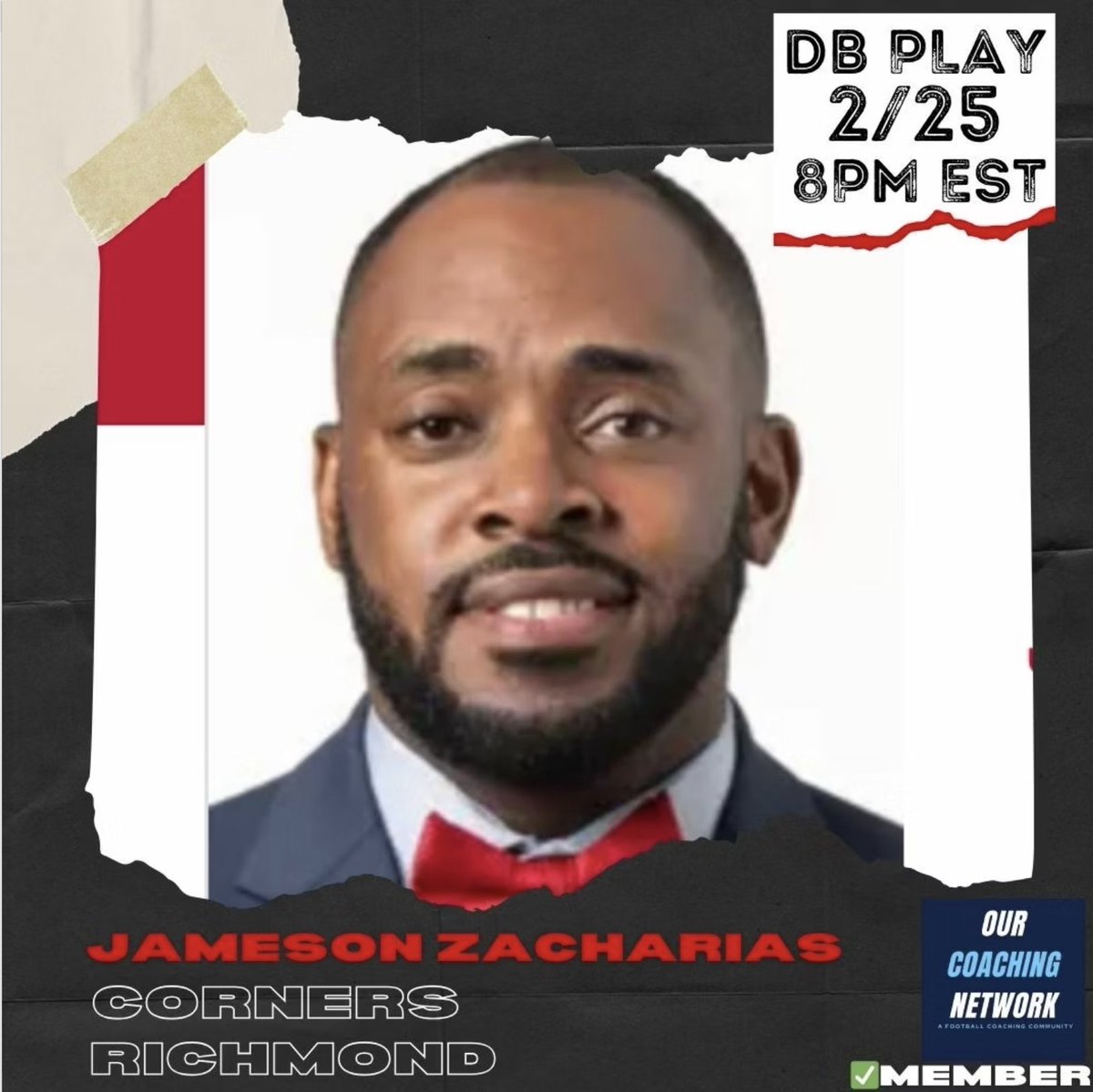 Our Coaching Network | A Football Coach Community (@ourcoachingnet) on Twitter photo 🏈DB Development🏈
We're LIVE on the Network tonight with <a href="/CoachZach_/">Jameson Zacharias</a> as part of our DB Development Series!
Topic: Recognition of Releases/Stems from Off & Press Man✅
Coaches can RSVP now & Join us below👇
members.ourcoachingnetwork.com/events/jameson… 🏈DB Development🏈
We're LIVE on the Network tonight with <a href="/CoachZach_/">Jameson Zacharias</a> as part of our DB Development Series!
Topic: Recognition of Releases/Stems from Off & Press Man✅
Coaches can RSVP now & Join us below👇
members.ourcoachingnetwork.com/events/jameson…
