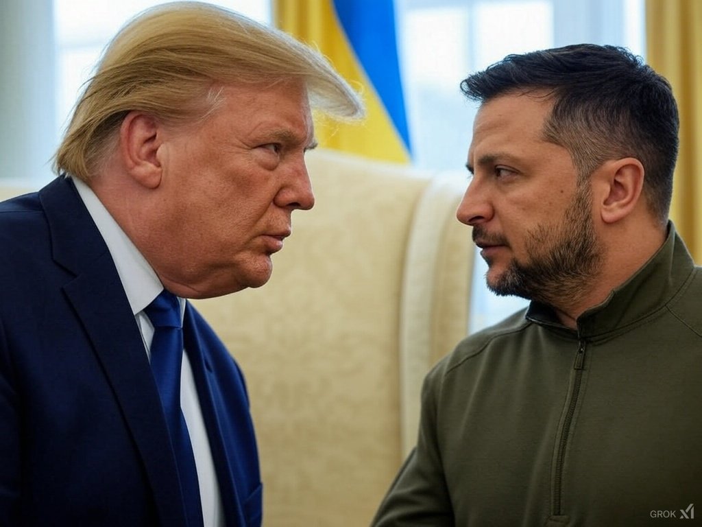 SimeonAScott's tweet photo. #XAiGrok #AI #image #Trump #shirtfront with #Zelensky #NeverBullshitABullshitter #meme "Never bullshit a bullshitter" https://t.co/WGGZvzy5HU