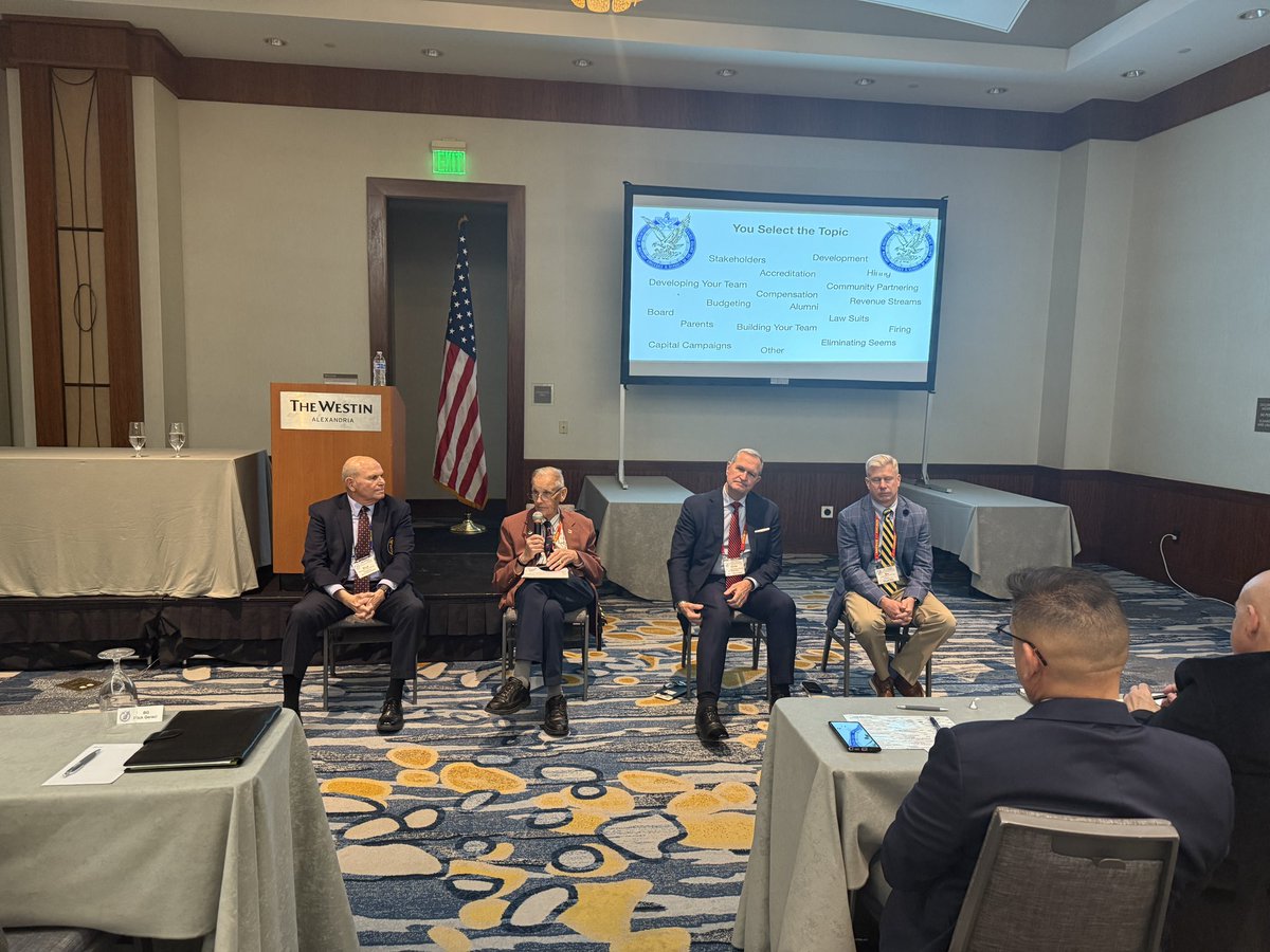 CharacterIsKey's tweet image. The Keys to Success panel discussion was led by some of the wisest practitioners of military colleges and schools.