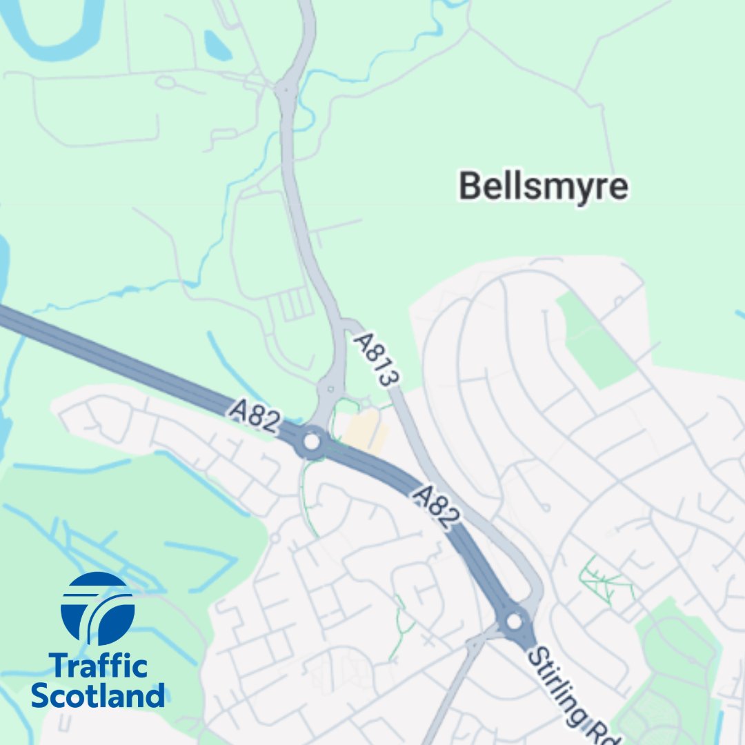 trafficscotland's tweet image. NEW ❗⌚ 13:22 

🛣️ #A82 Lomondgate Roundabout 

⚠️ Reports of a road traffic collision on the A82 at Lomondgate Roundabout 

#UseCaution on approach ❗

@SWTrunkRoads