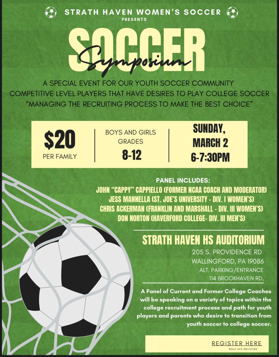 Register now and join us this Sunday to learn more about the college recruiting process!
docs.google.com/forms/d/e/1FAI…