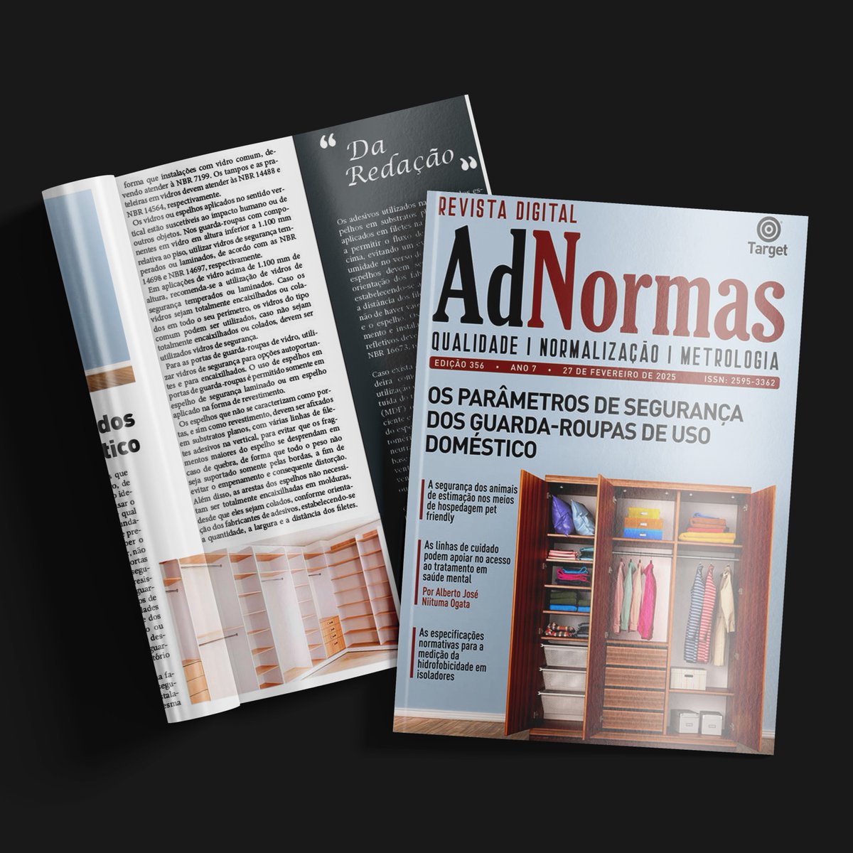 adnormas's tweet image. A nova  edição da Revista AdNormas já está disponível!

Os parâmetros de segurança dos guarda-roupas de uso doméstico.

Leia as matérias da semana!
Acesse revistaadnormas.com.br/edicao/356

#parametro #seguranca #guarda #roupa #domestico #revistaadnormas #normas #nbr