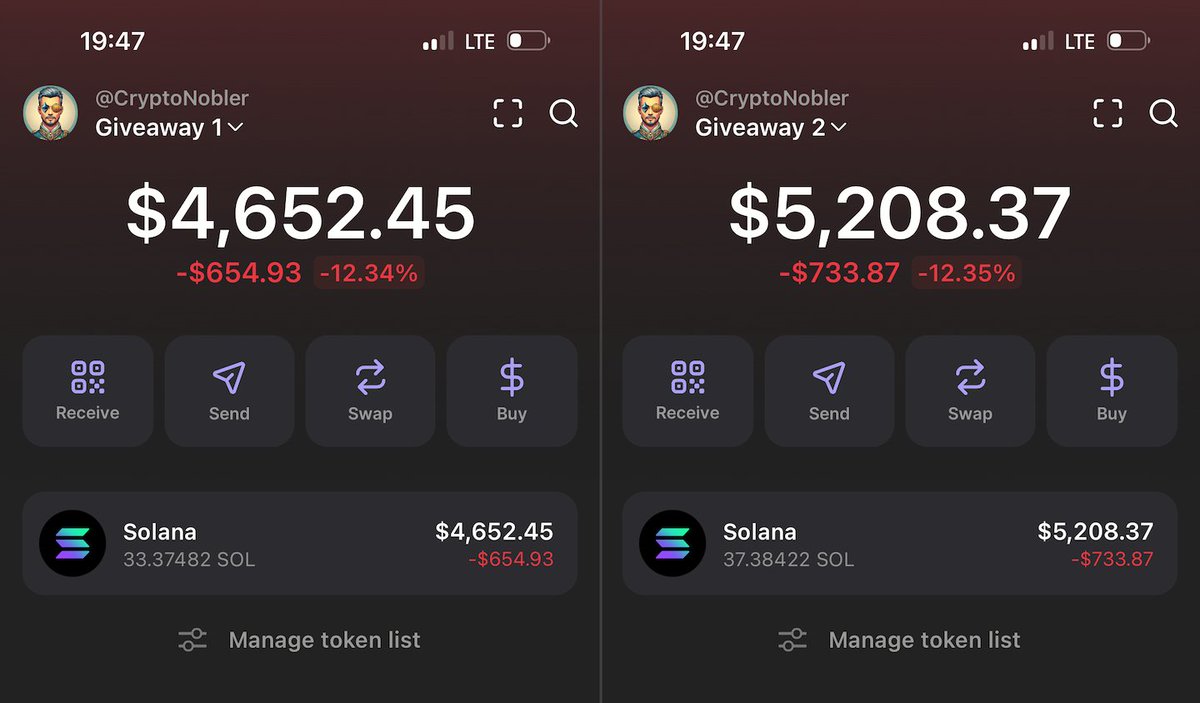 CryptoNobler's tweet image. Giving away a private key to one of my side wallets!
The market's bleeding hard, so I decided to help one lucky person with some $SOL
Like, retweet, and comment "done" for a chance to win.
Random winner in 20 hours, must be followed.