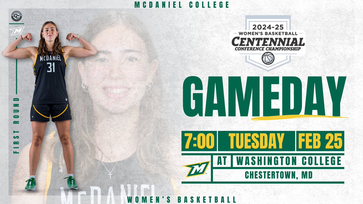 McDaniel College Athletics (@mcdanielsports) on Twitter photo POSTSEASON HOOPS‼️
<a href="/McDaniel_WBB/">McDaniel Women’s Basketball</a> hits the road to face the Shorewomen in game #️⃣2️⃣6️⃣.
🆚 Washington College
📍 Chestertown, MD
🕖 7 PM
📺 bit.ly/3CV0Uup
📊 bit.ly/4idNAzZ
🎟️ bit.ly/43dFi70
#GetOnTheHill #d3hoops POSTSEASON HOOPS‼️
<a href="/McDaniel_WBB/">McDaniel Women’s Basketball</a> hits the road to face the Shorewomen in game #️⃣2️⃣6️⃣.
🆚 Washington College
📍 Chestertown, MD
🕖 7 PM
📺 bit.ly/3CV0Uup
📊 bit.ly/4idNAzZ
🎟️ bit.ly/43dFi70
#GetOnTheHill #d3hoops