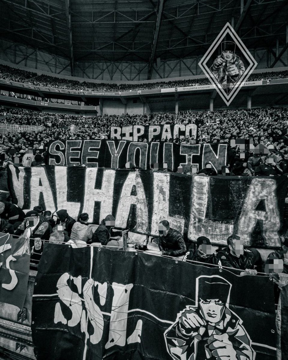 southsidelyon's tweet photo. 23/02/2025 OL - PSG
Bloc 19 / Virage Sud Lyon
RIP PACO https://t.co/0bOOR0cud3