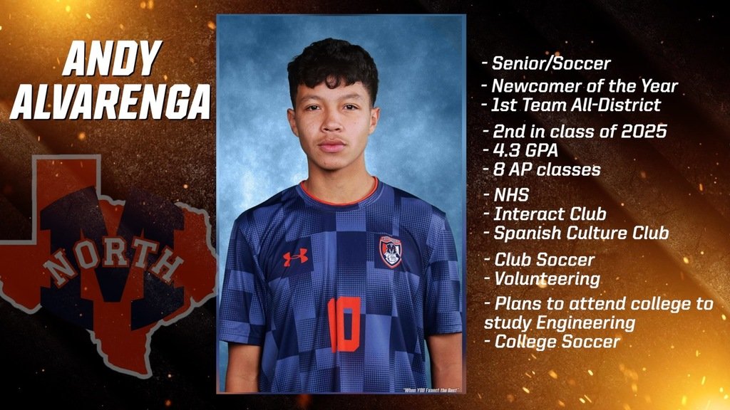 McKISDAth's tweet photo. Congratulations to @soccerMNHS athlete Andy Alvarenga on being named the Dennis Baker State Farm Scholar-Athlete of the Week! @McKinneyNorthHS https://t.co/z9t7x8uAx4 https://t.co/qk8oW9wQkW