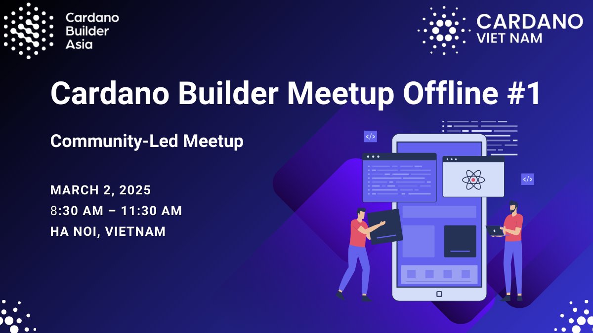VietnamCardano's tweet photo. 🚀 Meet &amp; Connect: Developer Community! 🤖✨ for Vietnamese Builders
Explore the potential of AI in the Cardano ecosystem &amp; connect with Builders in Vietnam! 🇻🇳
🎯 Join us now!
Register here:
https://t.co/3Ej9XHxZ9R

#Cardano #AI #Blockchain #Developers #Builders #Vietnam https://t.co/eKOaRbqcn8