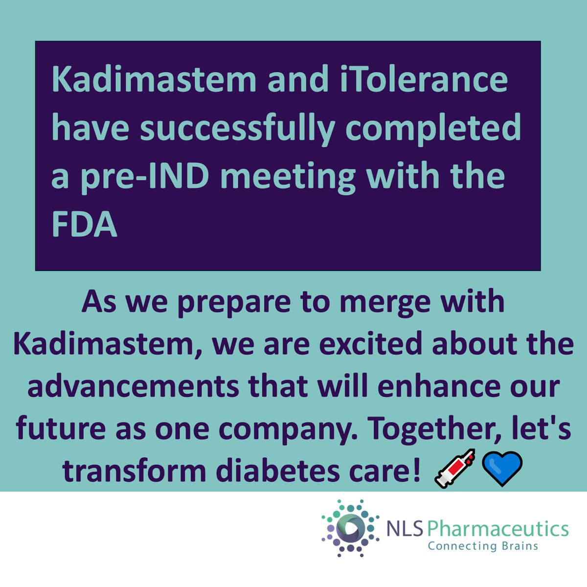 👏 Kudos to <a href="/KadimastemLTD/">Kadimastem LTD</a> and <a href="/iTolerance_inc/">iTolerance</a> ! They completed a pre-IND meeting with the <a href="/US_FDA/">U.S. FDA</a>, bringing us closer to a potential cure for Type 1 Diabetes. Exciting times ahead for our future combined company!nasdaq.com/press-release/…