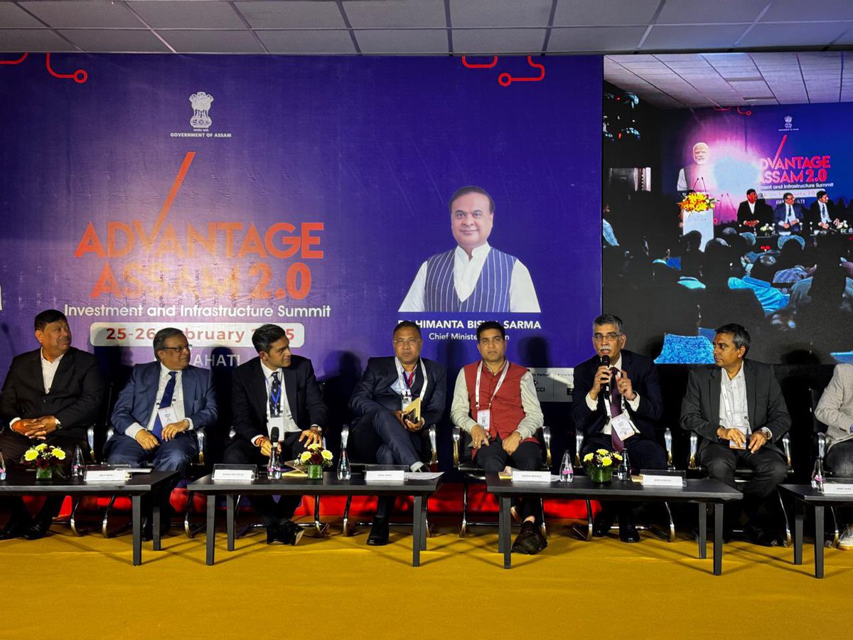 #AdvantageAssam2.0-200yrs of Assam Tea: Vision for  Global Leadership.Session chaired by RudraChatterjee <a href="/rc2144/">Rudra Chatterjee</a>. As panelist <a href="/arijit_raha/">Arijit Raha</a> flagged interventions reqd on land-reforms, climate issues, RE, regen-agri, sustainable prices, STG dev &amp;  roadmap for  sustainable future.