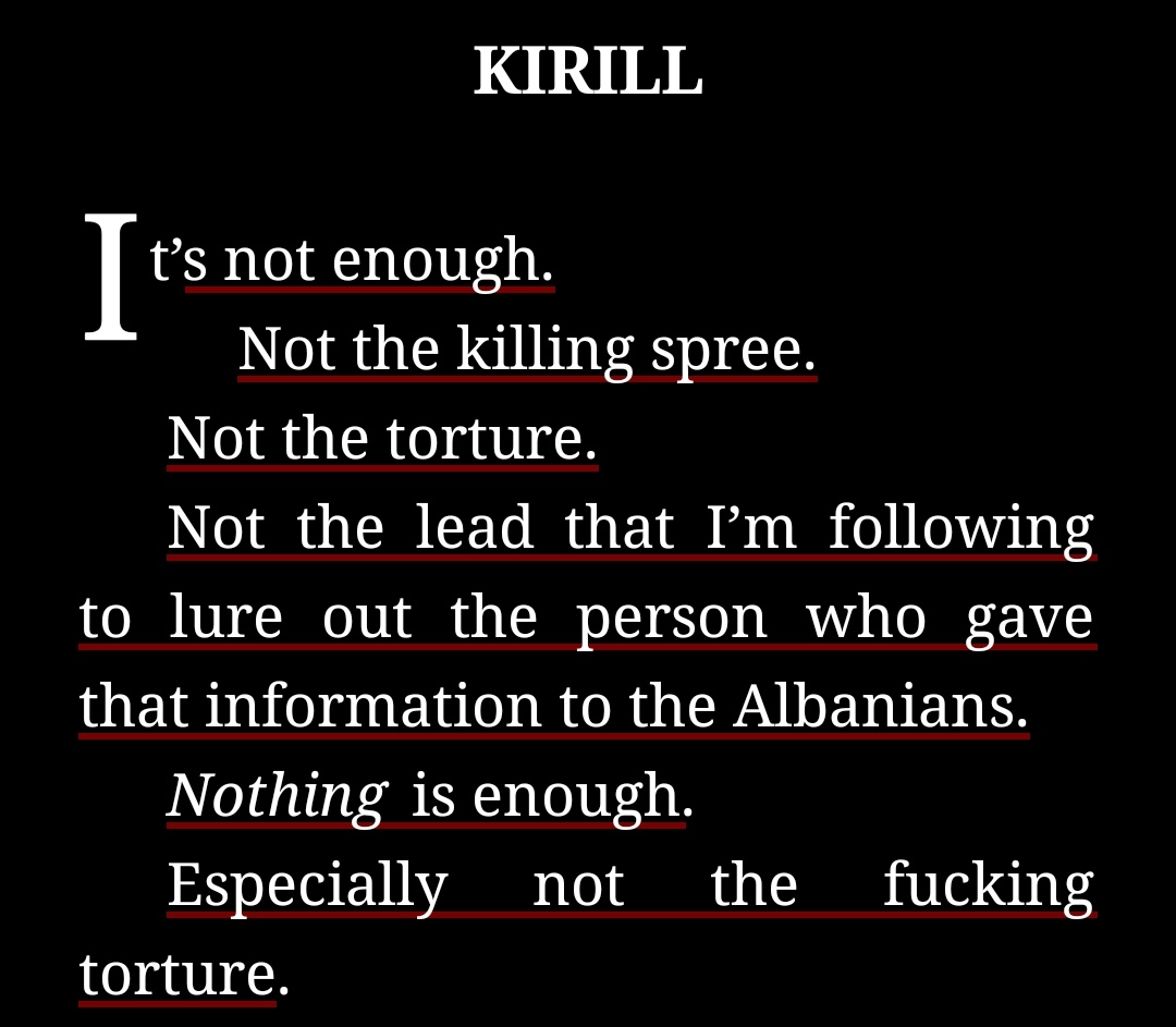 kirill morozov when he found out that sasha is dead.