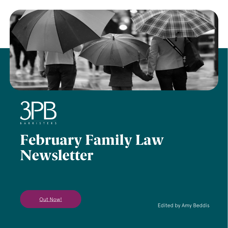 3PB (@3pbchambers) on Twitter photo Welcome to <a href="/3pbFamily/">Family 3PB</a> law team newsletter, an update filled with analysis, reported cases and the latest news from the team, edited by Amy Beddis.
#FamilyLaw #FamilyLawyer #privatelaw #careproceedings #divorce #petcustody #denialmodels #riskassessment
3pb.co.uk/newsletters/fe⦠Welcome to <a href="/3pbFamily/">Family 3PB</a> law team newsletter, an update filled with analysis, reported cases and the latest news from the team, edited by Amy Beddis.
#FamilyLaw #FamilyLawyer #privatelaw #careproceedings #divorce #petcustody #denialmodels #riskassessment
3pb.co.uk/newsletters/feā¦