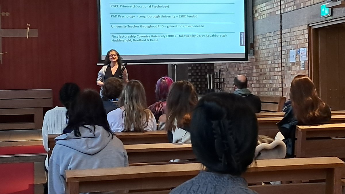 Next up, Talking Heads. Your #KeelePsychology tutors share their post-degree experiences, providing tips and advice for our third year students. First up, head of school, Prof Abi Locke.

#PsyForward25