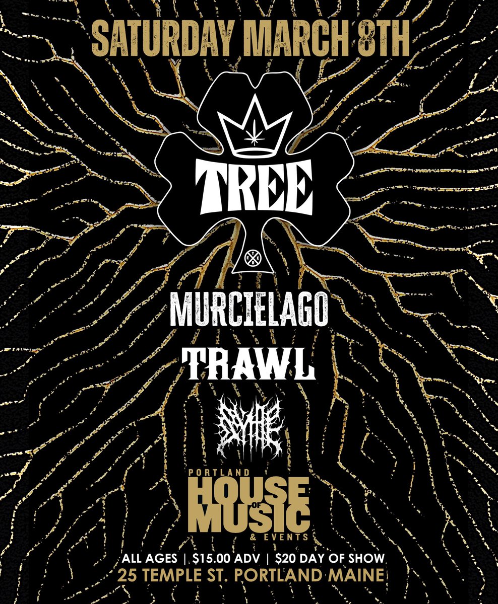 TRAWL (@trawlband) on Twitter photo We are so psyched to be part of this bill!
Next Saturday 3/8 at <a href="/P_H_O_M_E/">P.H.O.M.E.</a>
TREE w/ Murcielago, TRAWL and SYTHE
ALL AGES | $15 Adv | $20 Day of show
🎫 Tickets: tixr.com/e/130884
🗓️ Event: tinyurl.com/bd9beseu We are so psyched to be part of this bill!
Next Saturday 3/8 at <a href="/P_H_O_M_E/">P.H.O.M.E.</a>
TREE w/ Murcielago, TRAWL and SYTHE
ALL AGES | $15 Adv | $20 Day of show
🎫 Tickets: tixr.com/e/130884
🗓️ Event: tinyurl.com/bd9beseu