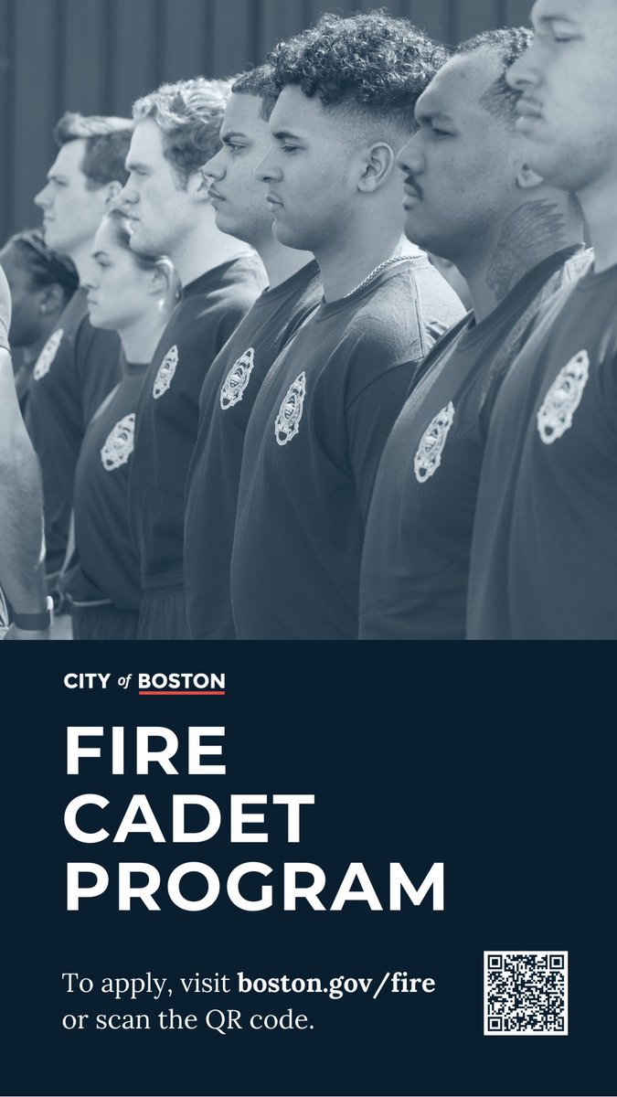BostonFire's tweet image. The Boston Fire Department has posted the Boston Fire Cadet Position for 2025! Anticipated Start Date July 2025 Application Deadline: 2/28/25 Upload resume and apply: boston.gov/career-center No Phone Calls !
