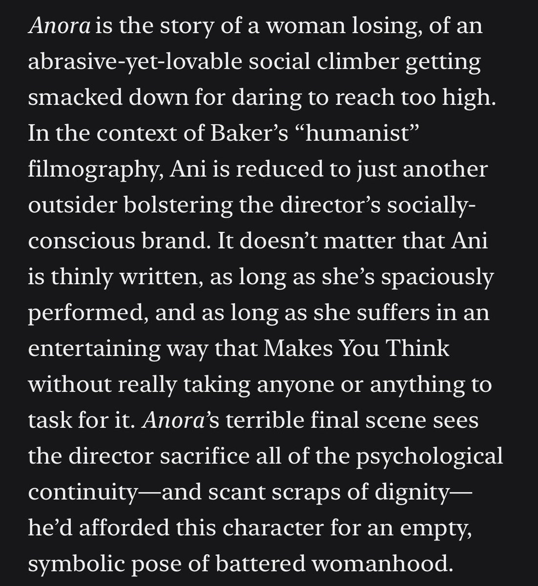 alexander mooney (@alexjamesmooney) on Twitter photo convenient time for people to be dredging up sean bakerโs twitter followings โ i dipped my toes into the ANORA discourse for <a href="/inthemoodmag/">In The Mood Magazine</a>
inthemoodmag.substack.com/i/156753282/anโฆ convenient time for people to be dredging up sean bakerโs twitter followings โ i dipped my toes into the ANORA discourse for <a href="/inthemoodmag/">In The Mood Magazine</a>
inthemoodmag.substack.com/i/156753282/anโฆ