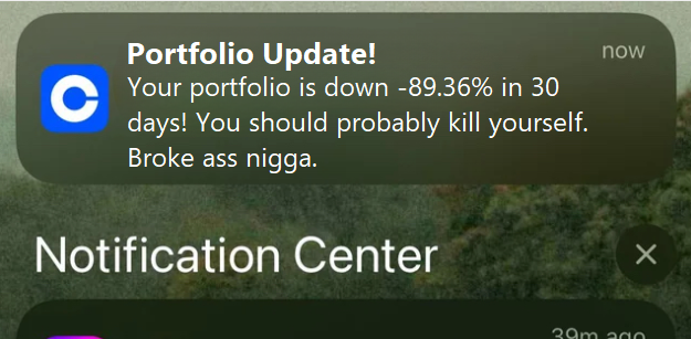 CoinGurruu's tweet image. I love when Coinbase sends me notifications