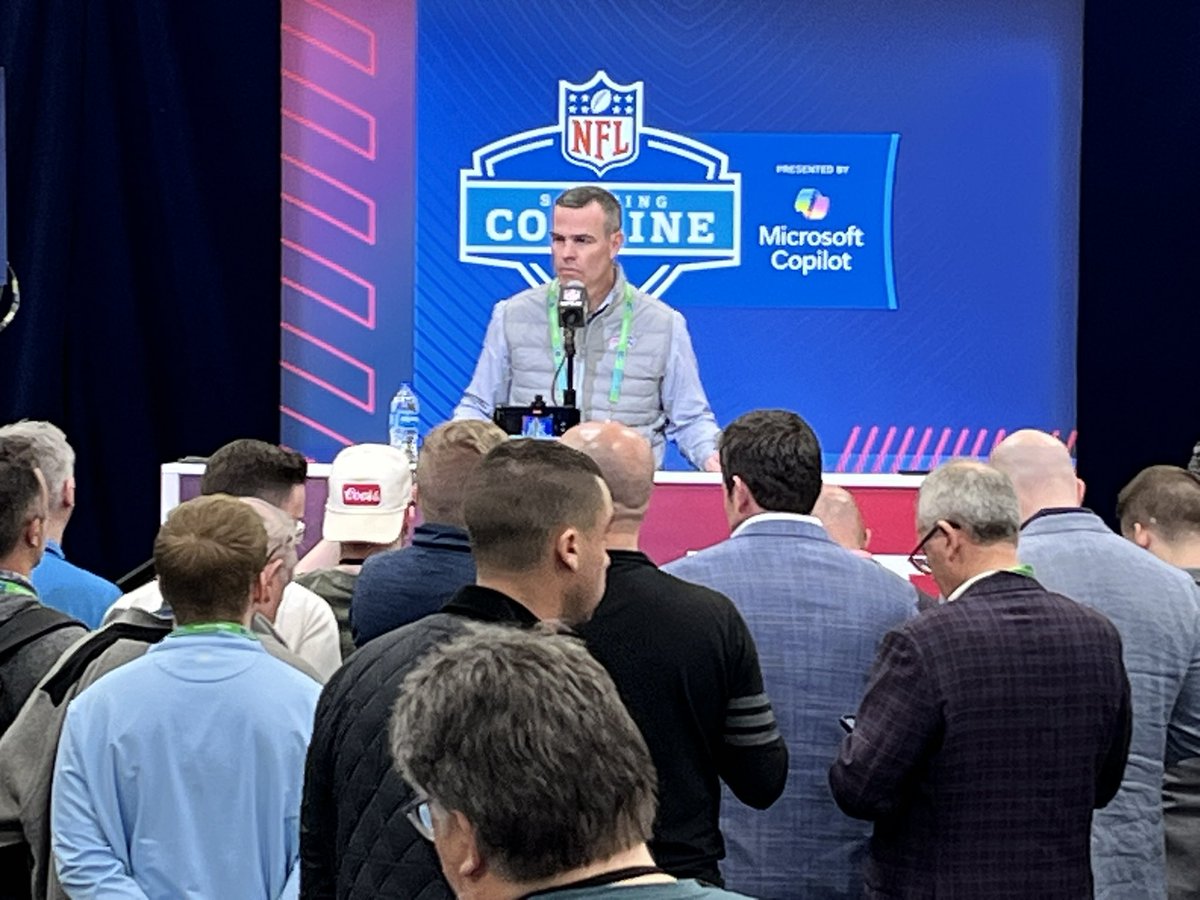 ScottSwenson4's tweet image. Tonight @news4buffalo at 5-6 we are live from NFL Combine. Brandon Beane talked to the media. @4JoshReed