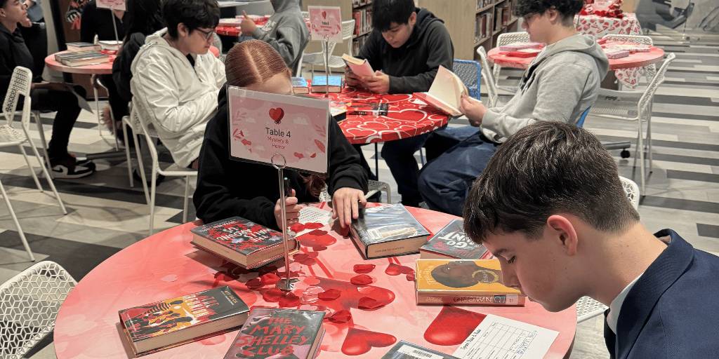 Here are some highlights from <a href="/NSHSNorthNation/">NorthNation</a>'s February Book Speed Dating event! Ninth-grade English students explored a variety of genres, finding their next great read and boosting their reading engagement. This fun event, held during the first two weeks of February, sparked