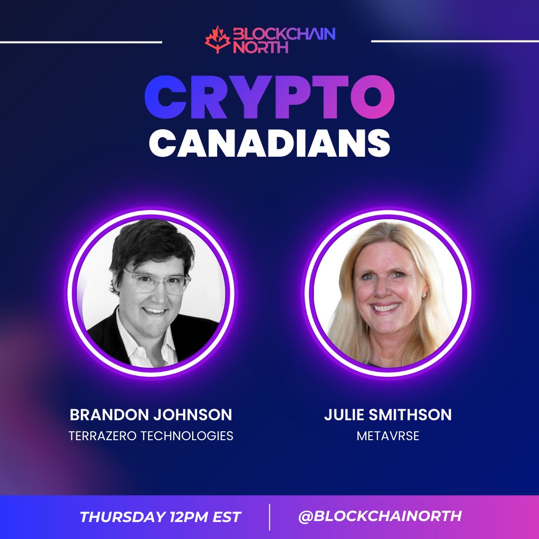 🚀 Crypto Canadians is back on Spaces this Thursday at 12 PM EST!

🎙️ Is the Metaverse Really Dead?

💡 Featured Speakers:
⭐ Brandon Johnson, <a href="/TerraZeroTech/">TerraZero</a> 
⭐ <a href="/juliesmithso/">Julie Smithson</a>, <a href="/MetaVRse/">METAVRSE</a> 

The hype has faded, but is the Metaverse actually over, or just getting started? This week,