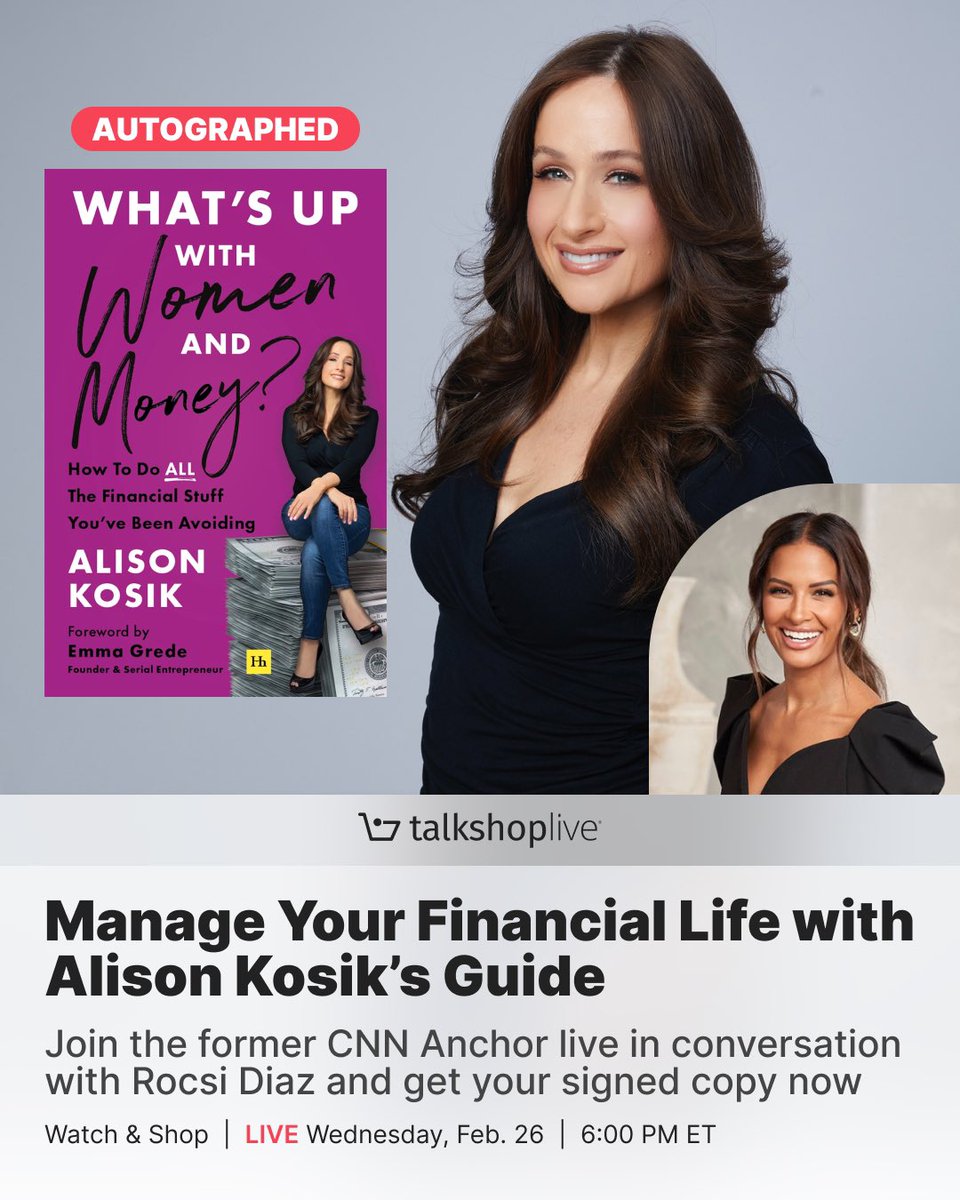 So excited tomorrow for the show on <a href="/TalkShopLive/">TalkShopLive</a>    
Tap the link below at 6pE/3pPST
talkshop.live/watch/dt6zDXX5… You’re all invited - anyone can watch! This is how you can get a signed copy of my book- plus <a href="/rocsidiaz/">ⓇⓄⒸⓈⒾ</a> will be there too and we will be answering questions! See you at