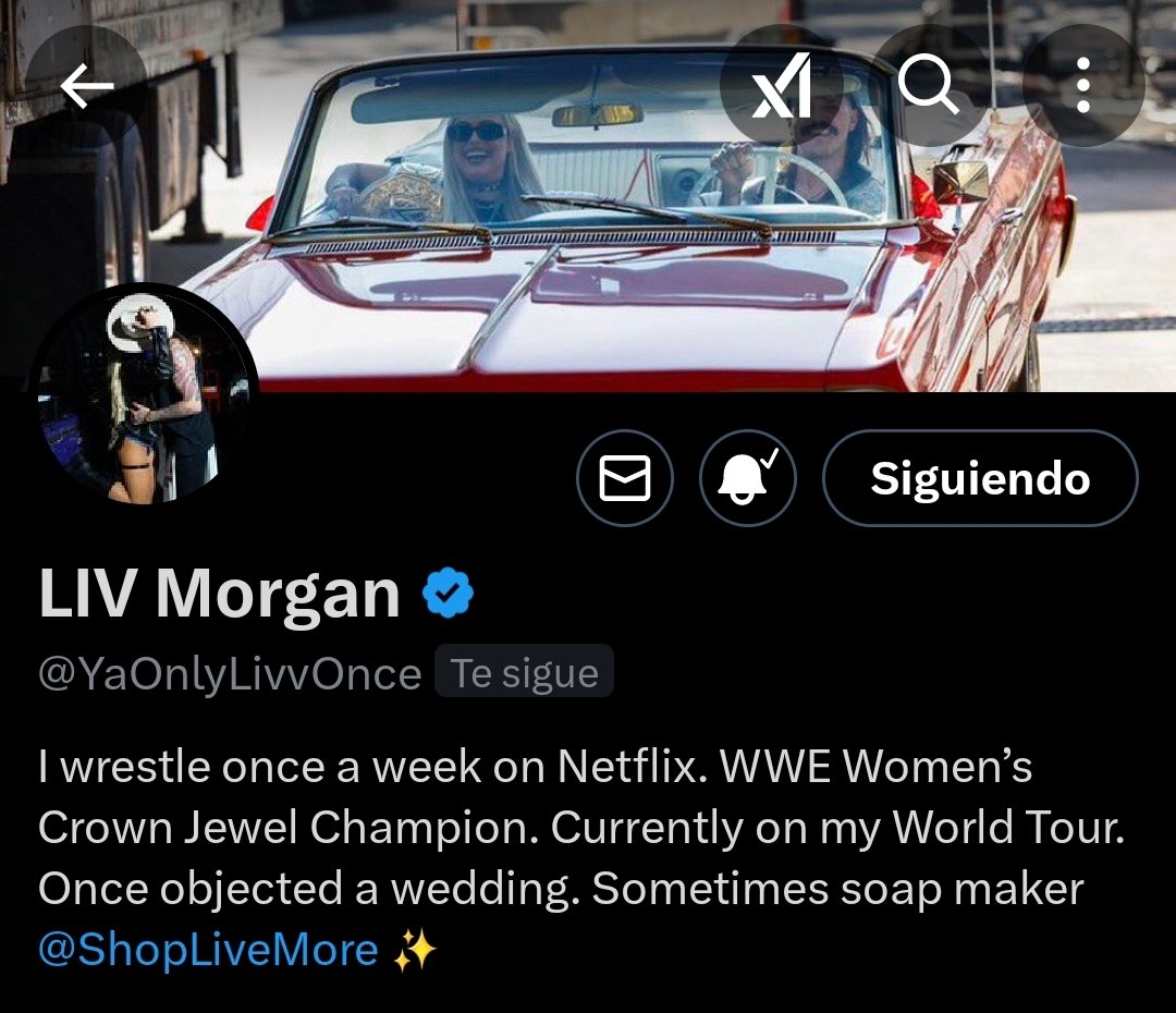 WefLucha's tweet image. Me siguen Liv Morgan y John Cena.
(Lo vuelvo a publicar porque lo elimine del hilo sin querer.)