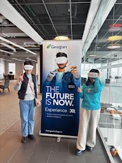 Georgian’s EAP students explored virtual reality in an employability workshop! They practiced workplace skills in an interactive and fun way. <a href="/GeorgianCollege/">Georgian College</a> #ExperienceGeorgian  #EAP #Bodyswaps
