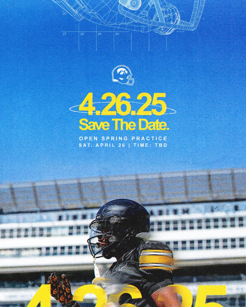 Mark Your Calendars 🗓️

Open Spring Practice – Saturday, April 26  

More info to come

#Hawkeyes