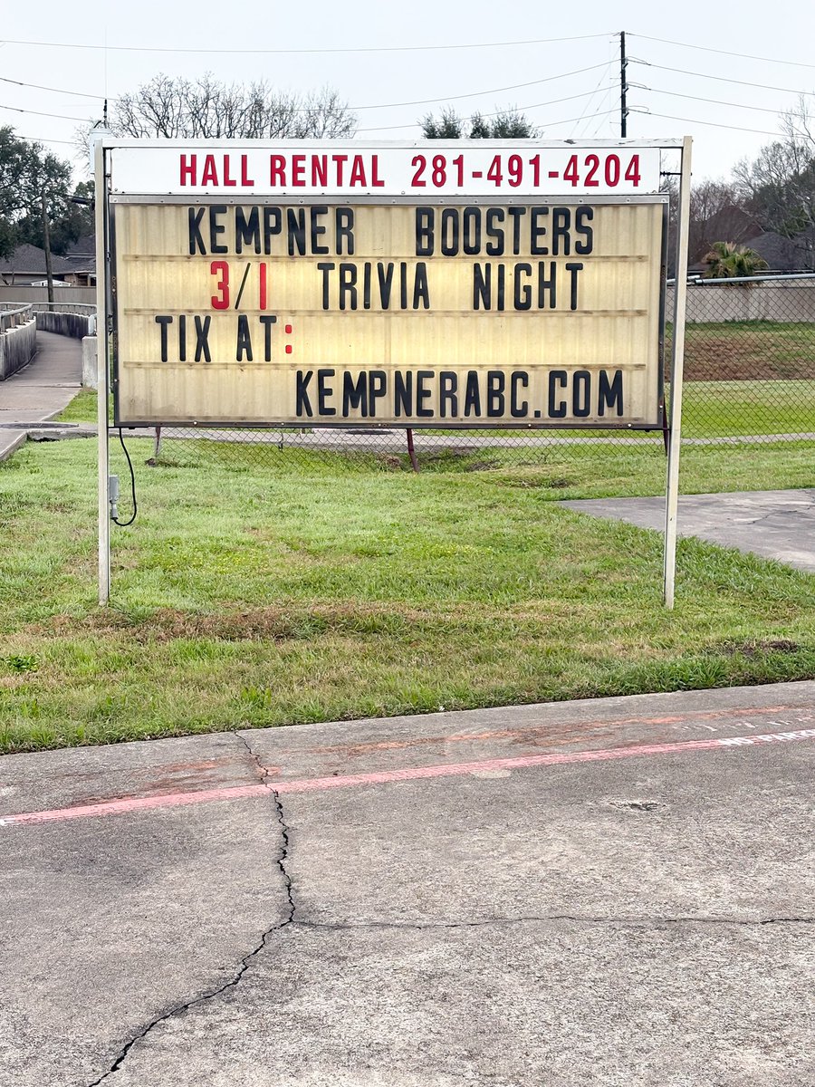It’s a GREAT day to grab your Trivia Night tickets! 
Don’t wait—our 21+ event is just around the corner:
✔️ Fun night out 🍻
✔️ Amazing prizes
✔️ Supporting senior scholarships &amp; new team gear! 
Get your tickets NOW before it’s too late!
🎟 [kempnerabc.com]