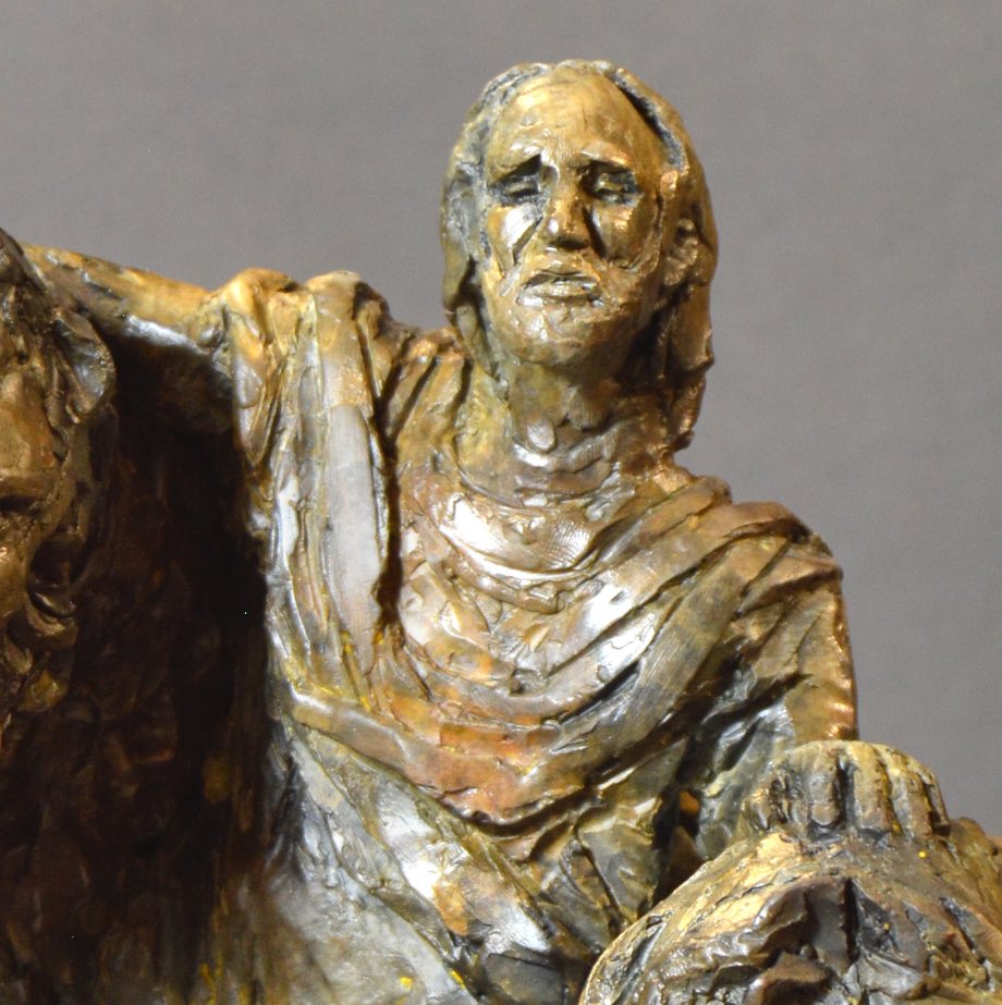 SculptorRett's tweet image. Details from my sculpture Daniel and the Den of Lions.
“My God sent his angel, and he shut the mouths of the lions. They have not hurt me…”
#sculpture #lions #oldtestament #bronze #artforsale