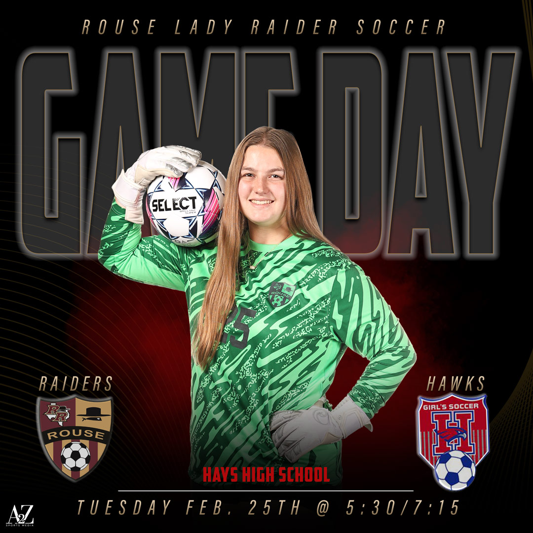 <a href="/RouseGirls/">Rouse Girls Soccer</a> on the road tonight at Hays.
<a href="/RouseScrBooster/">RHS Soccer BC</a> <a href="/ElrodCoach/">Coach Elrod</a> <a href="/coacherinmoore/">Erin Moore</a>