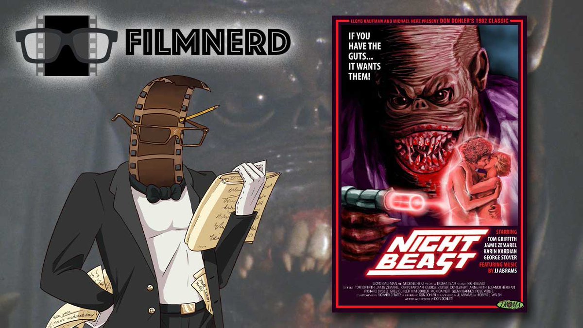 FilmNerd5's tweet photo. FilmNerd takes to the stars for this week's Troma Tuesdays video on Don Dohler's 1982 sci-fi horror film Nightbeast!
https://t.co/ehnZPUZjya
@TromaNOWApp @Troma_Team @lloydkaufman #TromaTuesdays #Nightbeast #DonDohler #DaveGeatty #TomGriffith #JamieZemarel @jjabrams https://t.co/EfCJmCbUVY