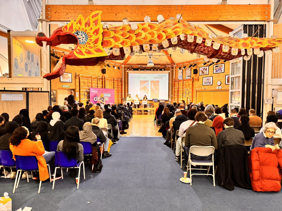 We are the voice of action; we are the voice of change! Will you help us feel safe so we can flourish! <a href="/cyriljacksonsch/">Cyril Jackson School</a> children make a powerful presentation on #youthsafety <a href="/THCitizens/">TowerHamletsCitizens</a> <a href="/CitizensUK/">Citizens UK</a>