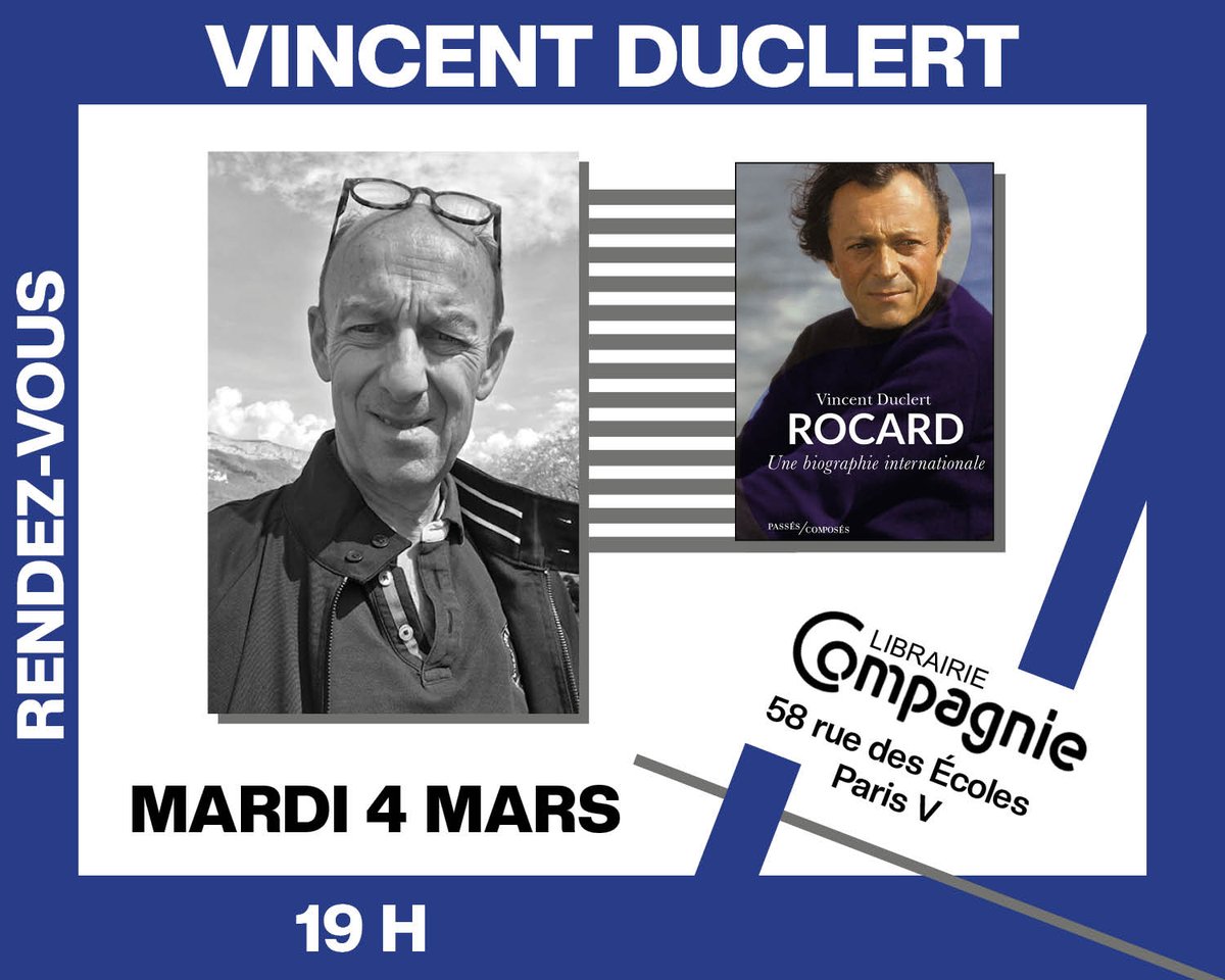 Librairie Compagnie (@libcompagnie) on Twitter photo Rencontre avec Vincent Duclert : Mardi 4 mars à partir de 20h
urlz.fr/ubce <a href="/PComposes/">Passés composés</a> Rencontre avec Vincent Duclert : Mardi 4 mars à partir de 20h
urlz.fr/ubce <a href="/PComposes/">Passés composés</a>