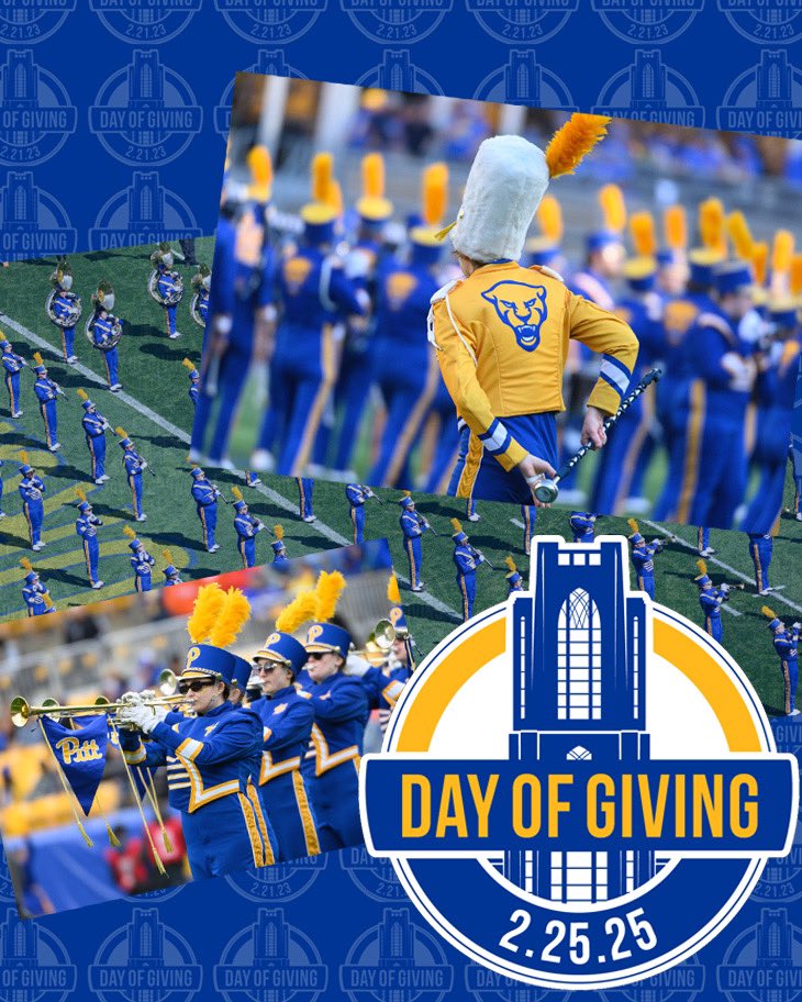 Today is Pitt Day of Giving!! As of now we are in 2nd place for most individual donors, and we’ve surpassed the halfway mark for our goal, but the day’s not over yet! Gifts received during Power Hour (6:00-7:00pm) help us earn bonus cash! Donate here:) pittdayofgiving.com/campaigns/band…