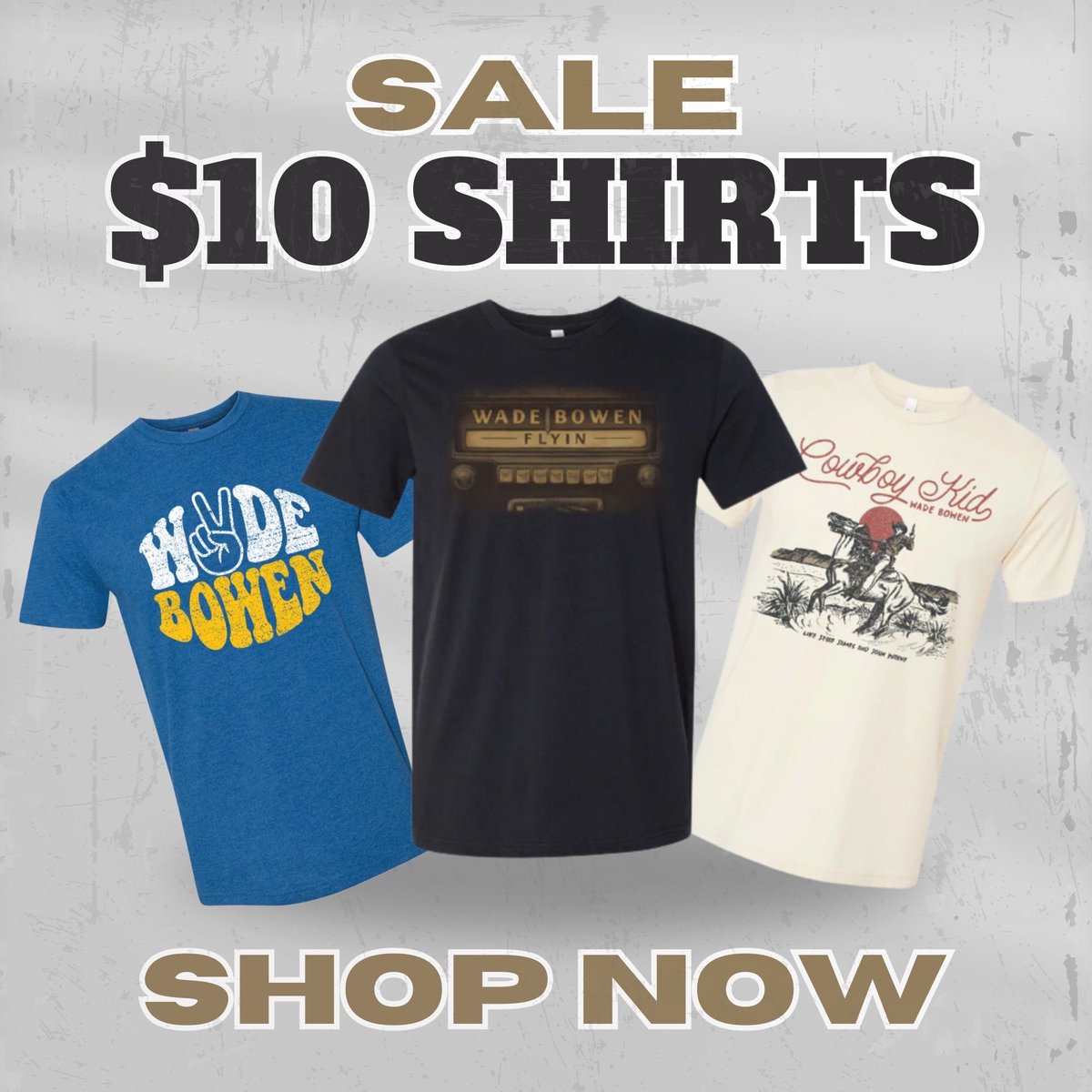 LAST CHANCE❗ Grab your $10-$20 shirts before Wade returns to the States. Shop now!
‌
shop.wadebowen.com