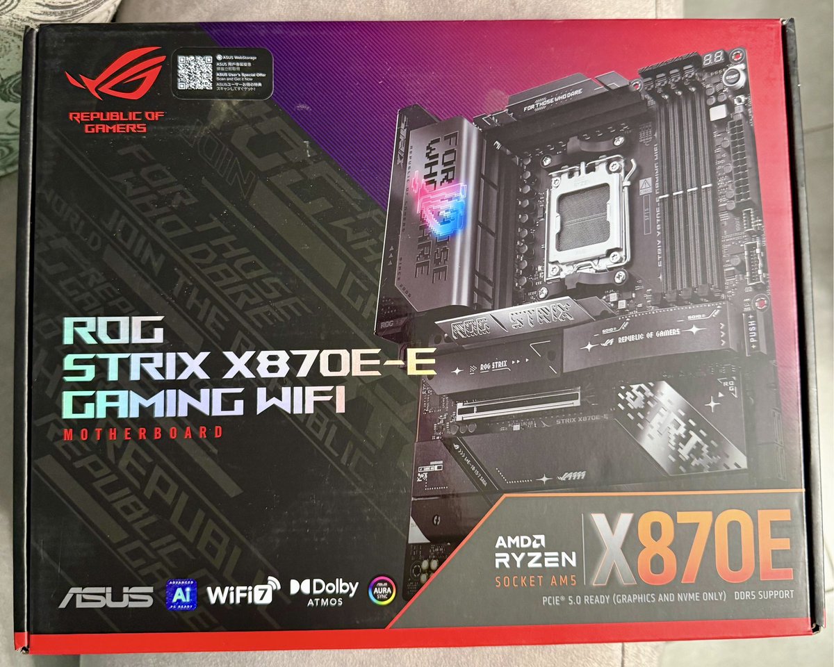 KenobyDB's tweet photo. LA MEJOR PLACA BASE PARA MI NUEVO PC!!

Una de las mejores placa actualmente para la plataforma AM5. Soporta perfectamente los últimos procesadores de AMD y las memorias RAM más rápidas y la mejor conectividad. 

Con la calidad y los acabados propios de @ASUSROGES y
@ASUS_ib. https://t.co/gZ3NN4d7BL