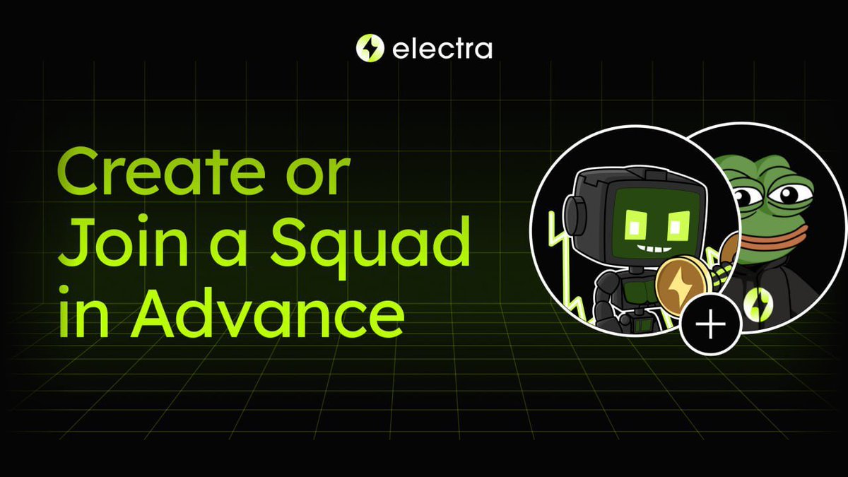 ElectraTrade's tweet image. Squad Games – Get Ready to Dominate

🏆 The $50,000+ USDT Squad Games event is almost here. The strongest teams will take the lead from day one.

Here’s how to prepare 👇