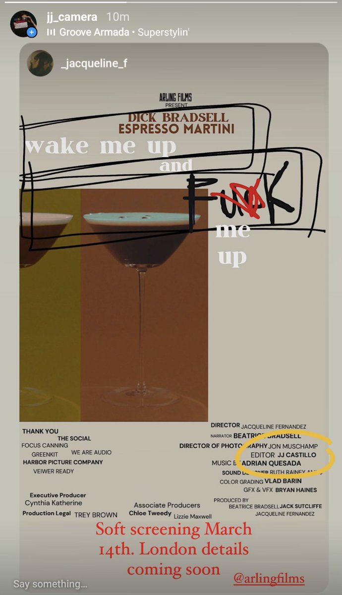 I helped this project come together in early stages and was honored to be asked to be the lead editor.  Thrilled to be working on a UK 🇬🇧 based production.
#WakeMeUpAndFuckMeUp